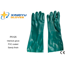 Algodón Interlock PVC guantes de trabajo de seguridad recubiertos (P5125)